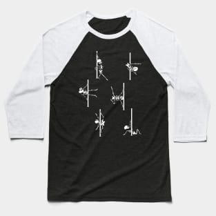 Skeleton Pole Dancing Club Baseball T-Shirt